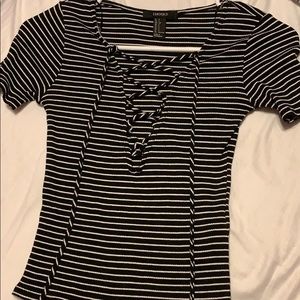 Stripped F21 lace up